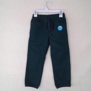 Carter's Kid Cotton Blend Joggers‎ Boy's Size 4 in Dark Green w/ Terry Lining